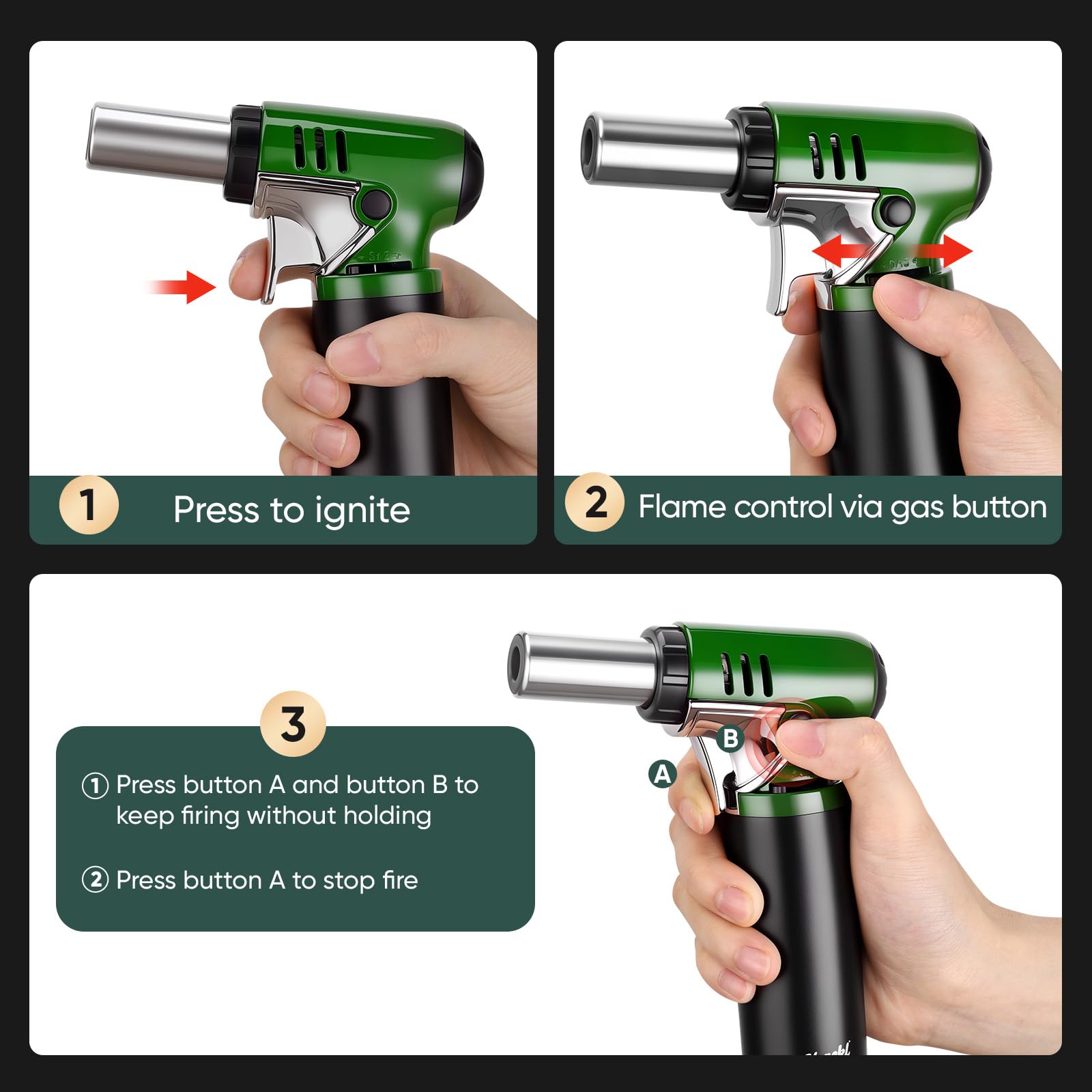 Koackl compatible con cualquier gas de butano para mayor versatilidad.