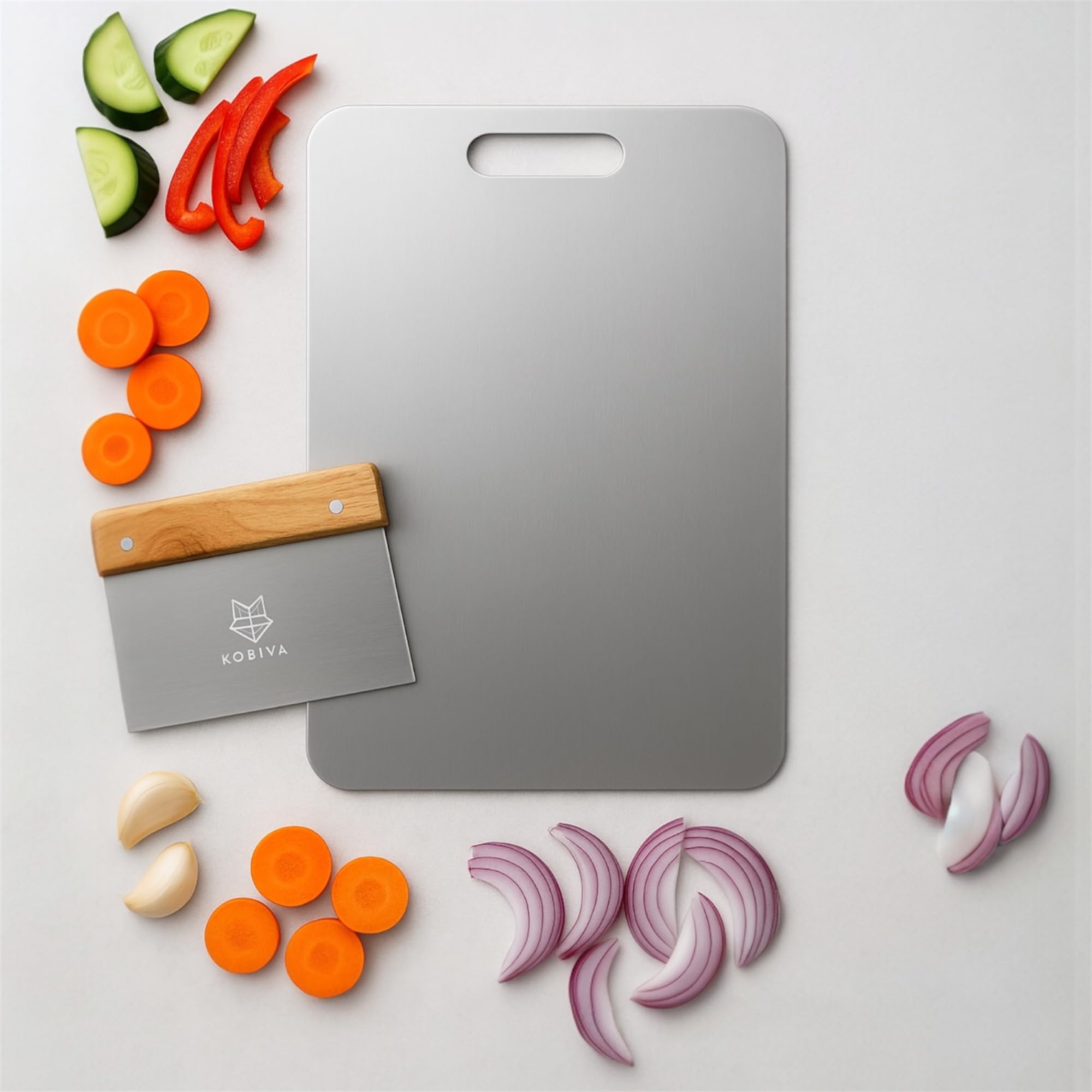 Kobiva uso amplio para carne, pan, verduras y masas al extender.