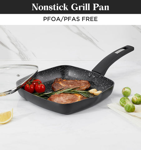 KOCH SYSTEME CS 9-5 pulgadas sartén parrilla: diseño ligero y almacenamiento cómodo