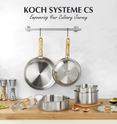 Espátulas KOCH SYSTEME CS incluidas, útiles para saltear y servir.