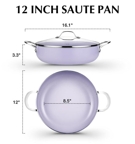 Sartén para guisos y pizzas caseras en una sola