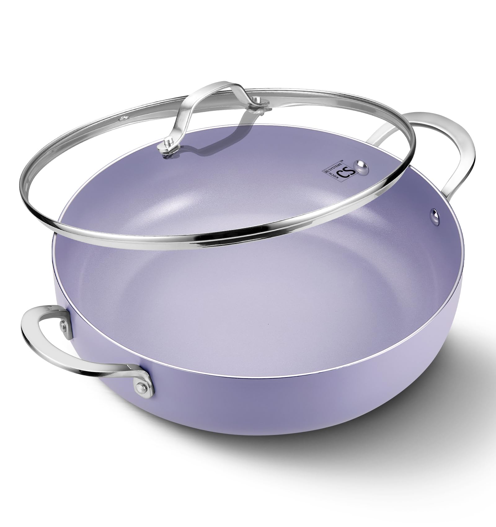 Sartén KOCH SYSTEME CS de 12 pulgadas con tapa para cocinar sin pegar