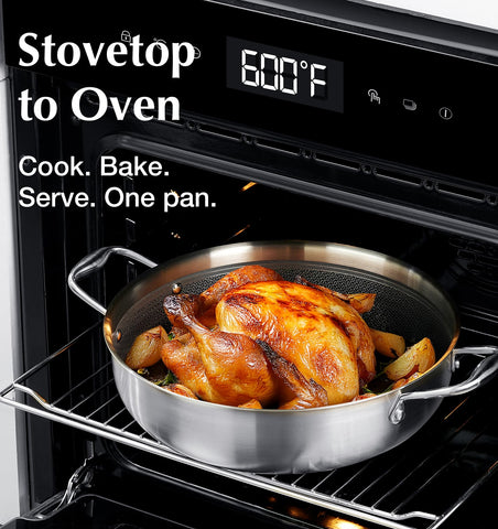 KOCH SYSTEME CS sartén Triply apta para inducción y horno, uso versátil.