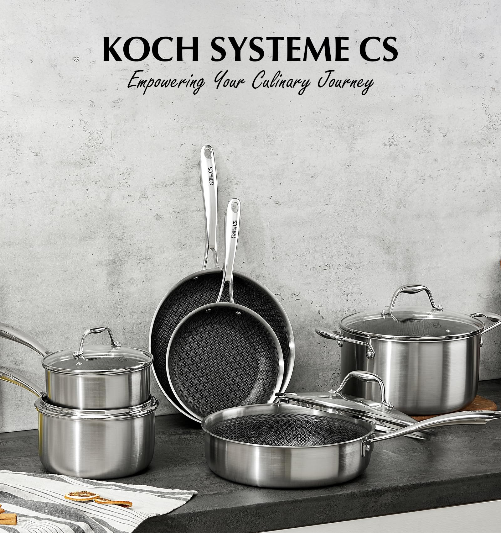 KOCH SYSTEME CS Triply acabado 18-10 para durabilidad y brillo