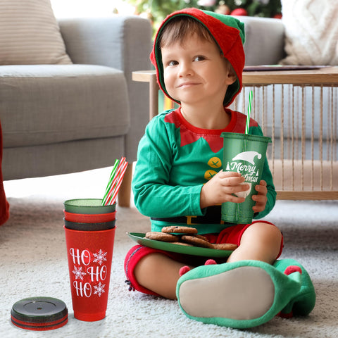 Kochorie juego de 24 vasos navideños para fiestas y regalos
