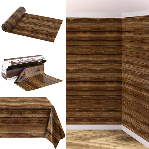 Kochorie mantel veta de madera, detalle de grano para mesas grandes.