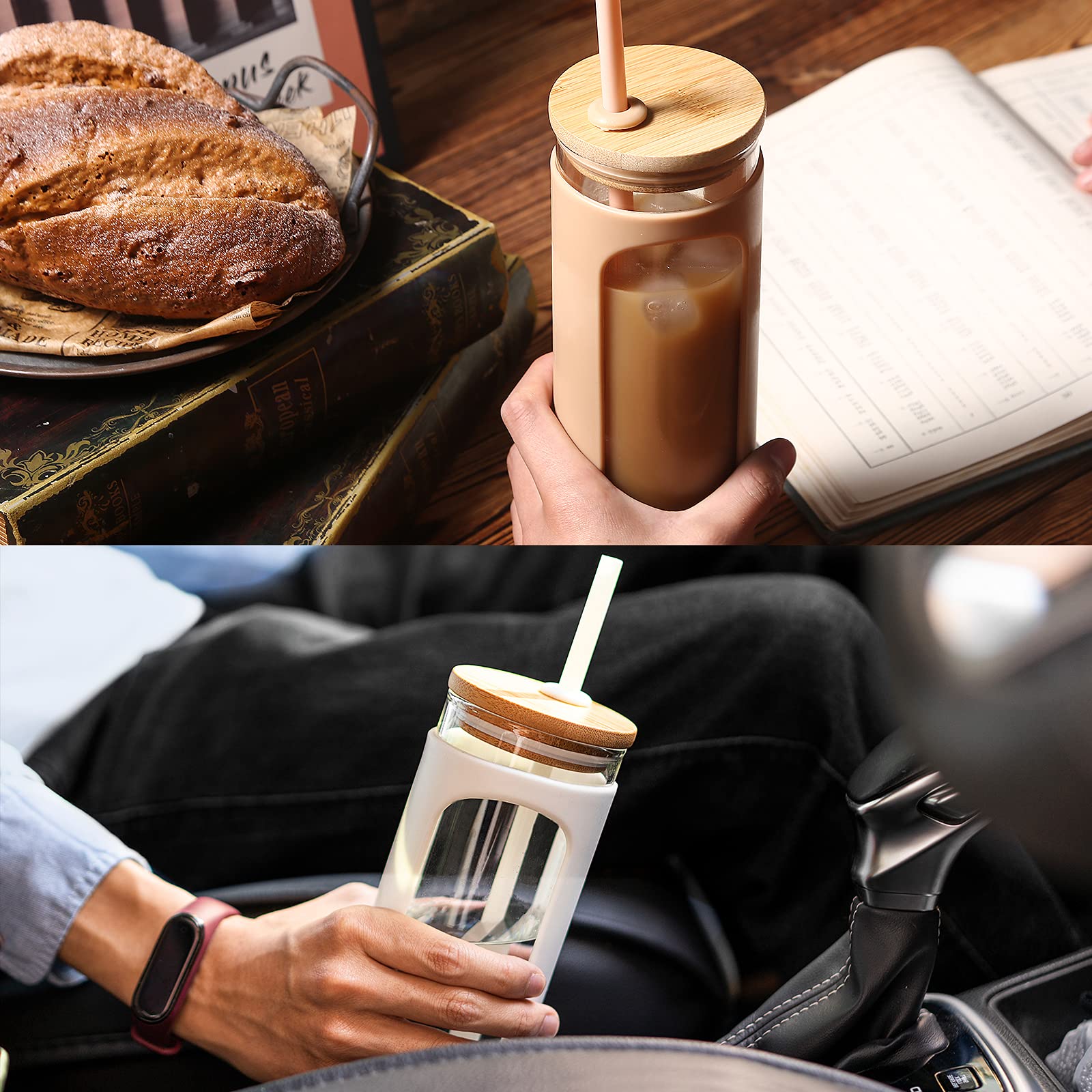 Vaso Kodrine 20oz con sleeve de silicona para mejor agarre.