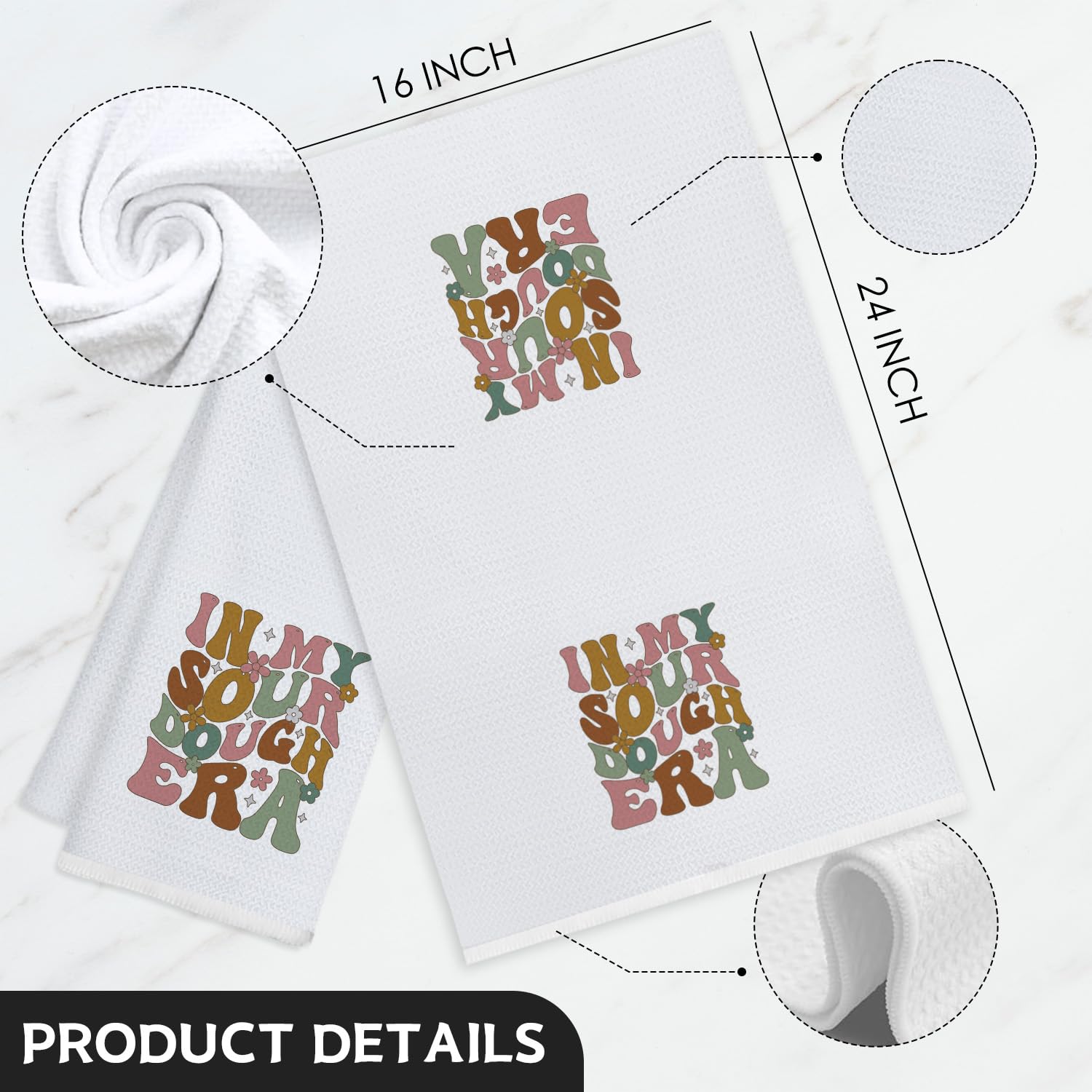 Koesus toallas de cocina, enfoque decorativo, ideales para realzar la mesa con estilo.