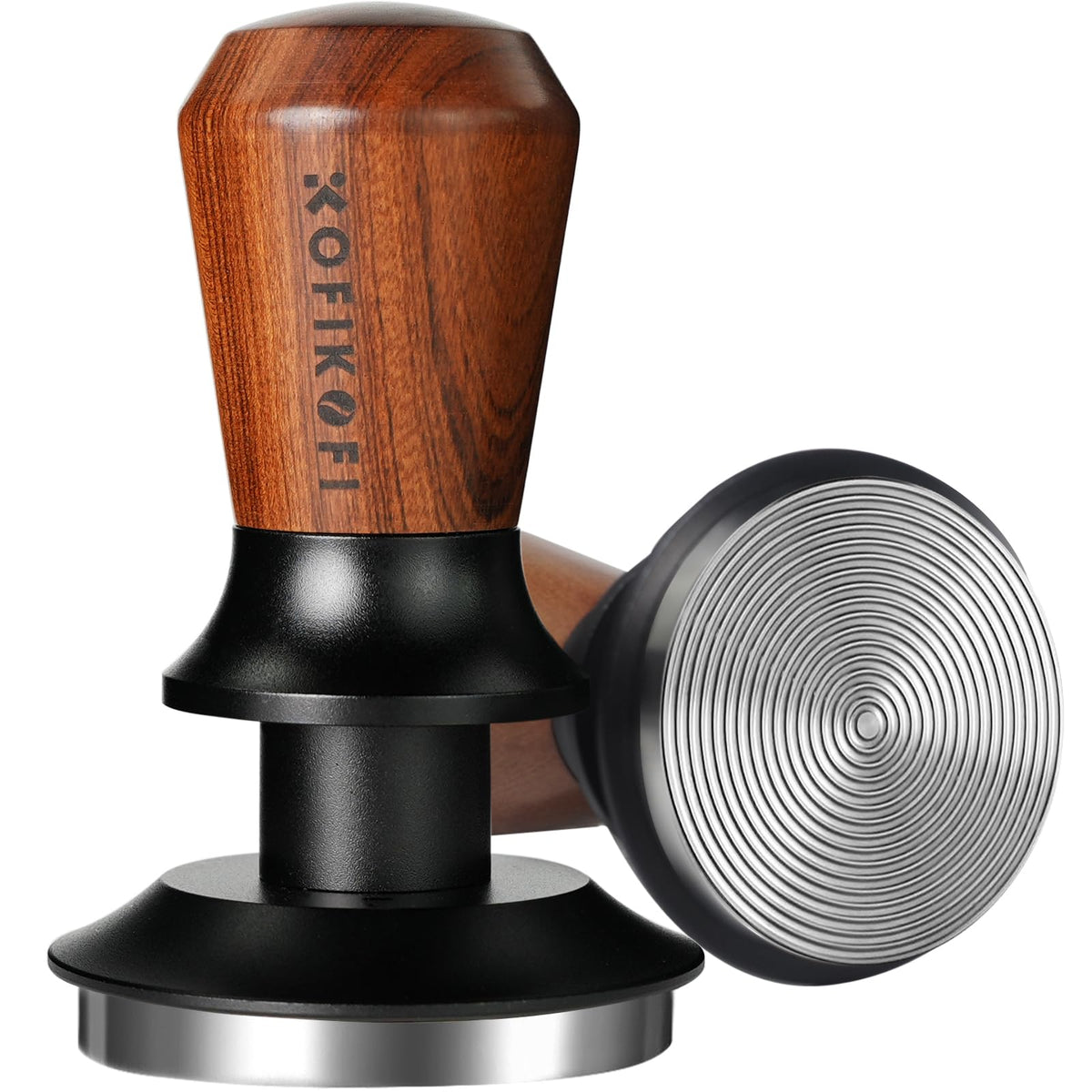 Prensador KOFIKOFI 51mm con base ondulada de acero para extracción estable