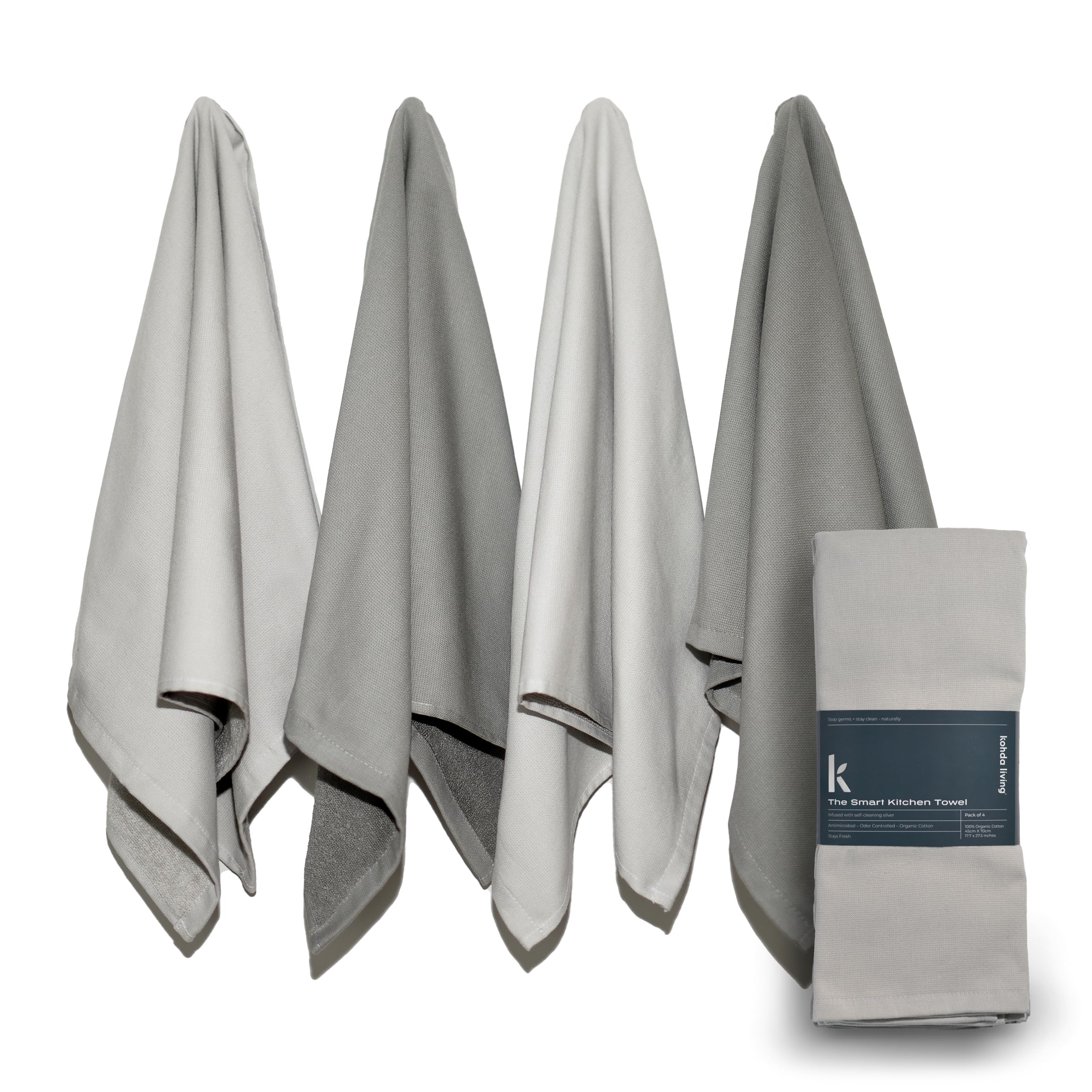 KOHDA LIVING: toallas con iones de plata para controlar olores en la cocina.
