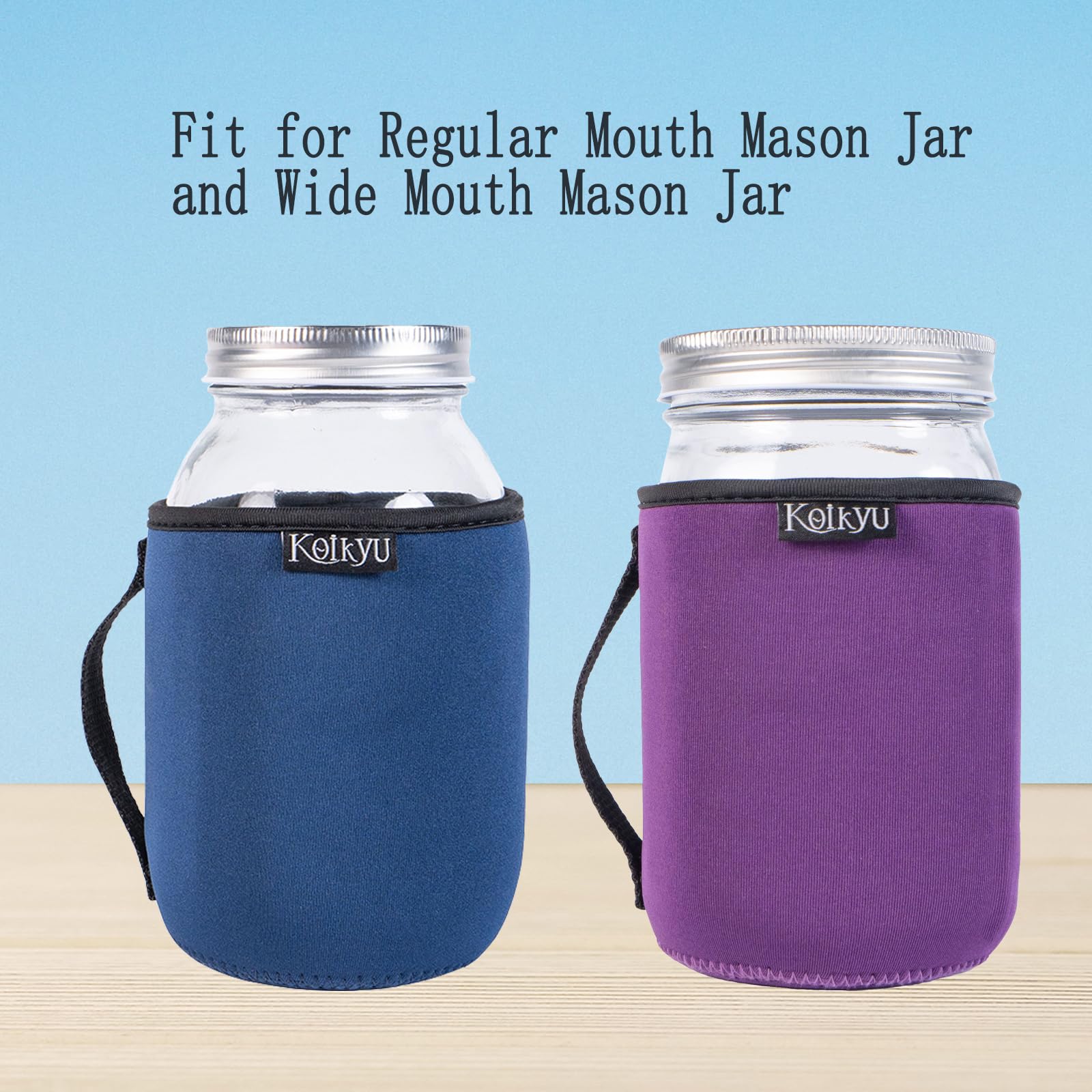 Koikyu funda 32oz Mason se puede lavar fácilmente.