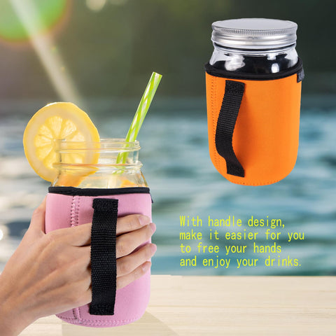 Koikyu funda Mason 32oz verde mantiene temperatura y evita sudor.