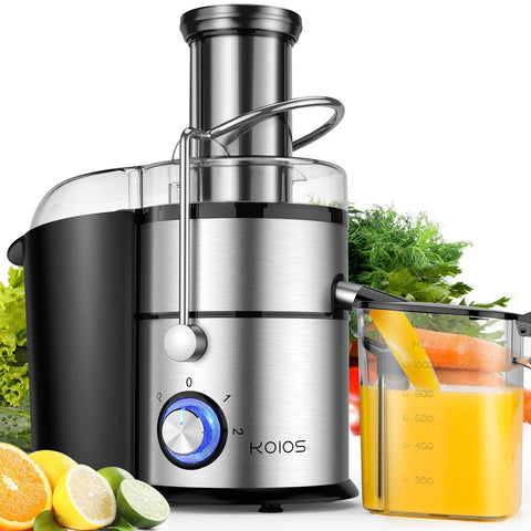 KOIOS centrífuga 1300W, motor de cobre potente para más jugo
