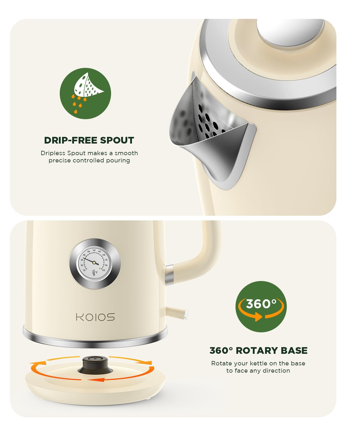 KOIOS diseño retro-moderno, encaja en cocinas pequeñas y oficinas