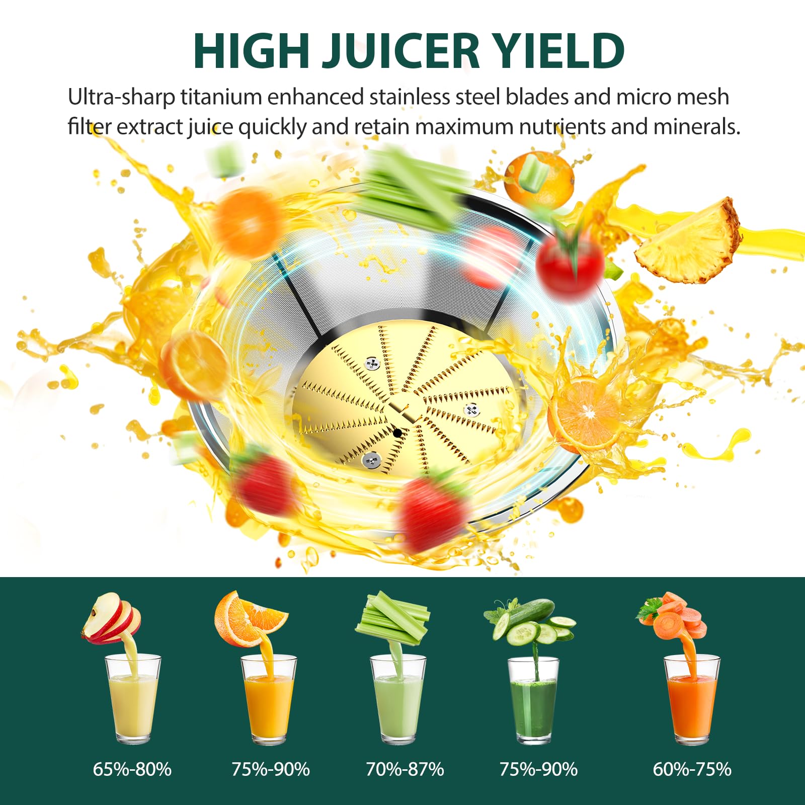KOIOS jugo de 35 oz en vaso integrado para bebidas rápidas