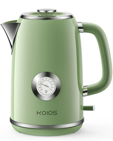 KOIOS tetera eléctrica 1.8L con luz indicadora para hervir rápido.