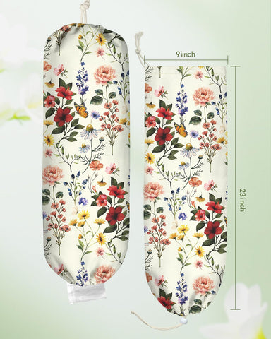 Kokaaee dispensador bolsas plasticas floral, apertura ajustable para diferentes tamaños