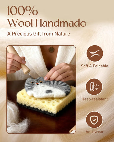 Kokaaee posavasos gato marrón, absorción de humedad para la oficina