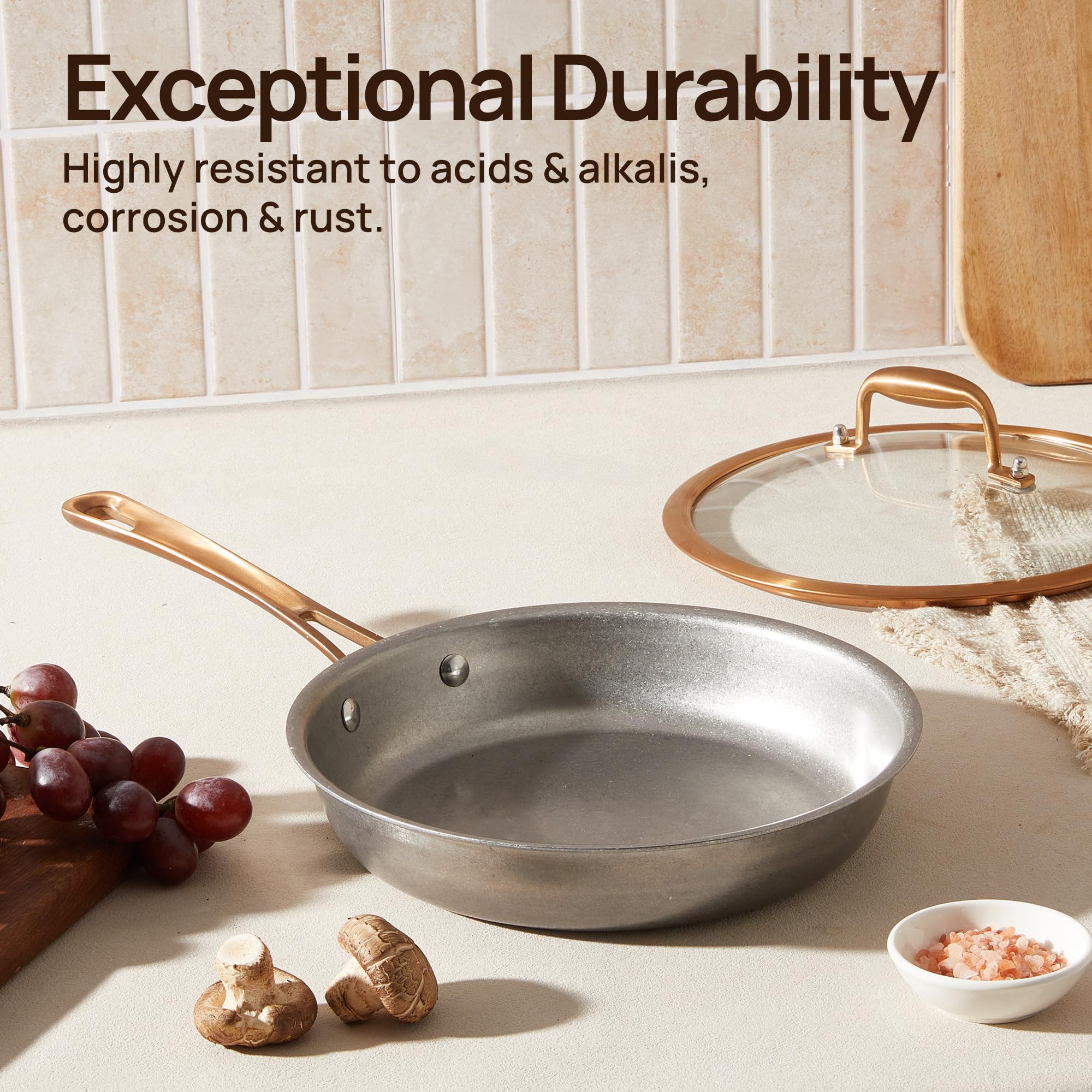 KOKHUB sartén espesor 2.7 mm: calor rápido y uniforme