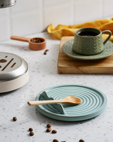 KOKUNKA reposacucharas cerámico multifuncional para utensilios, joyas o bolsitas de té