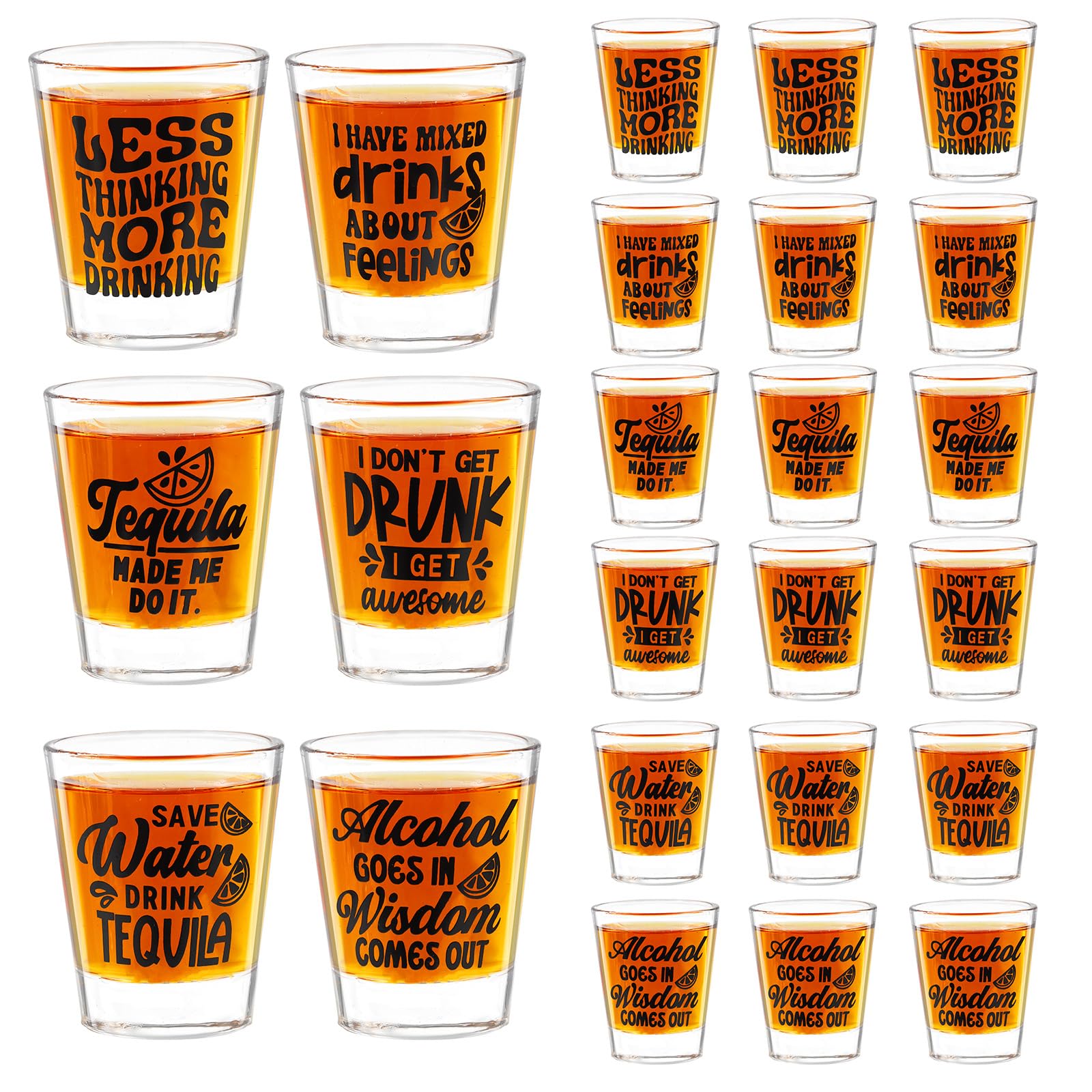 Vaso chupito Kolewo4ever con base gruesa para fiestas entre amigos