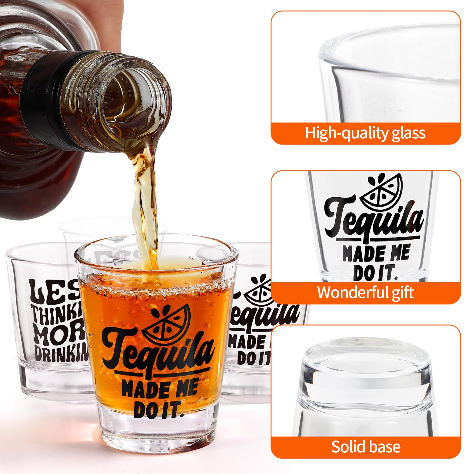 Vaso de vidrio grueso Kolewo4ever duradero para uso repetido
