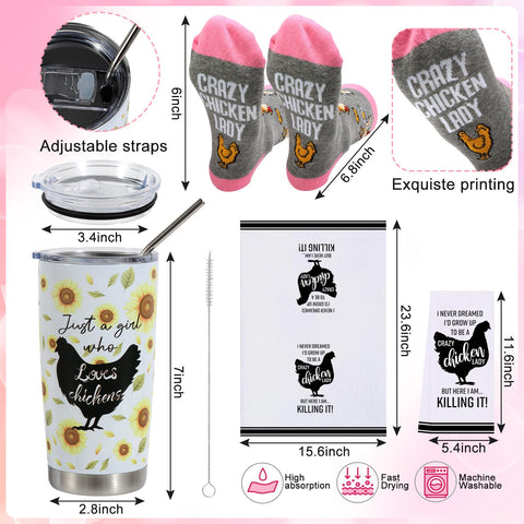 Bolso cosmético Kolewo4ever con tema gallina, práctico para viajes y uso diario.