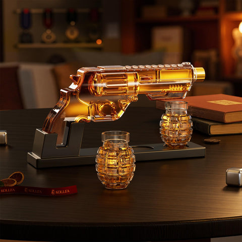 Kollea decantador de 379 ml para whisky, bourbon o vodka.