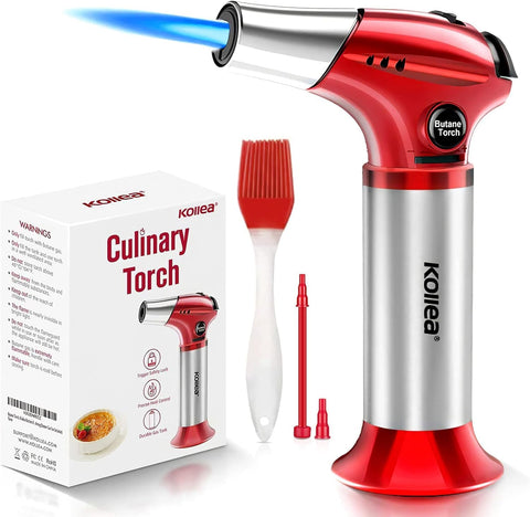 Kollea Creme Brulee Torch encendido para caramelizar crema brulee con uniformidad