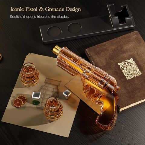 Kollea decantador sin plomo, vidrio claro muestra el color del whisky.