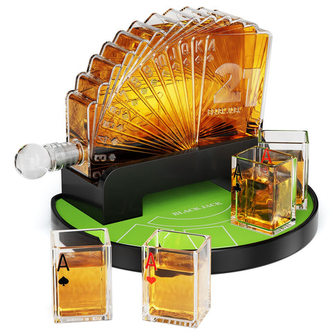 Kollea decantador whisky blackjack: estilo elegante para su colección y momentos de degustación.