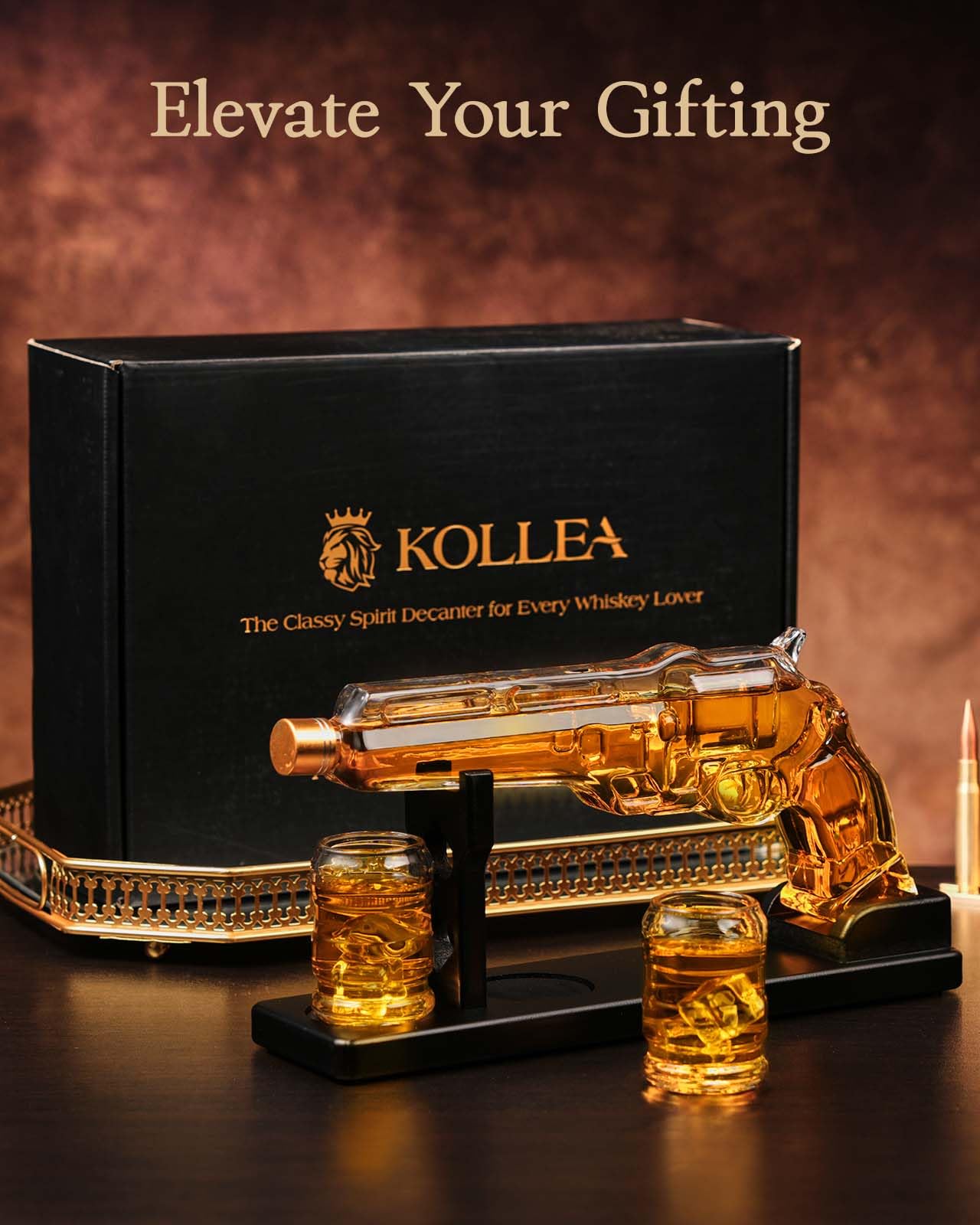 Kollea diseño exquisito de decantador pistola para un toque elegante