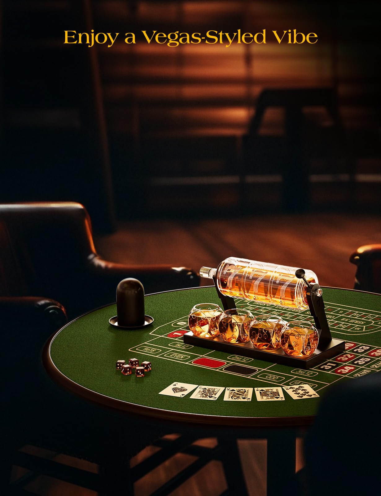 Kollea ruleta de madera integrada para ambientación de casino en casa