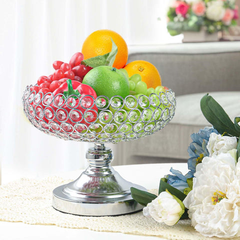 kolnlala bandeja de cristal plateado para centro de mesa, funcional y elegante para reuniones.