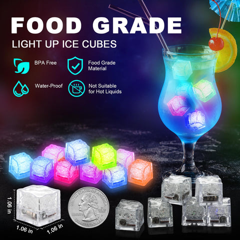 Cubos LED Komokeru con sensor de líquido para uso práctico