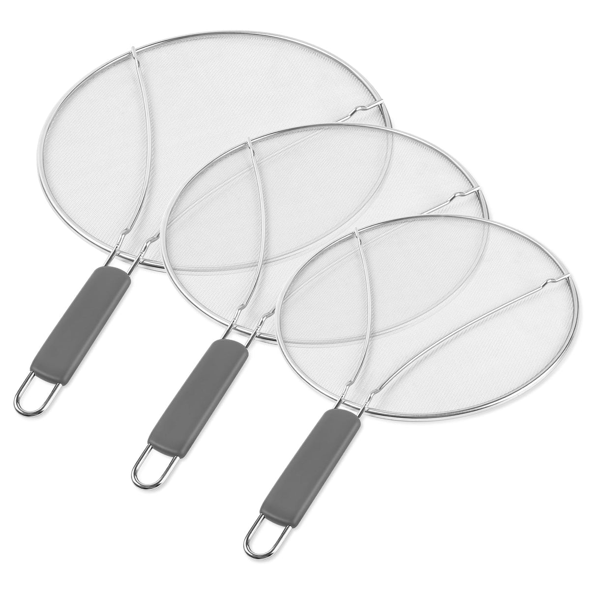 Pantalla anti salpicaduras Komokeru para sartén de 9,8 pulgadas, reduce salpicaduras en cocción.