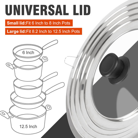 Komokeru tapa universal ajustable para ollas de 8.2 a 12.5 pulgadas