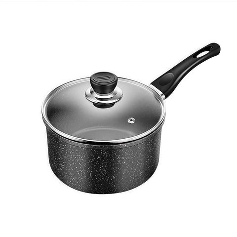 Olla Komost de dos cuartos con tapa de cristal para hervir salsas con control.