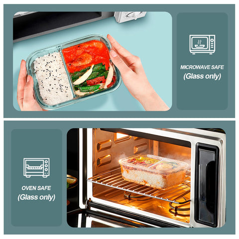 KOMUEE apto para microondas, horno y congelador para recalentar fácilmente.