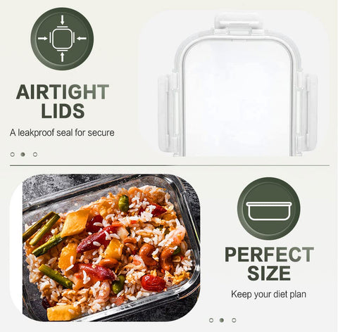 Contenedores KOMUEE aptos para microondas, horno y lavavajillas, simplifica la limpieza.