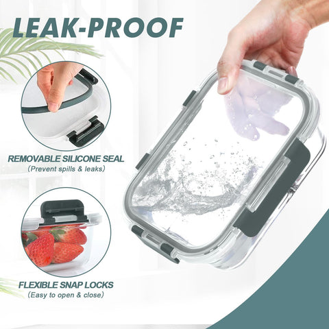 KOMUEE vidrio borosilicato resistente para uso diario en la cocina