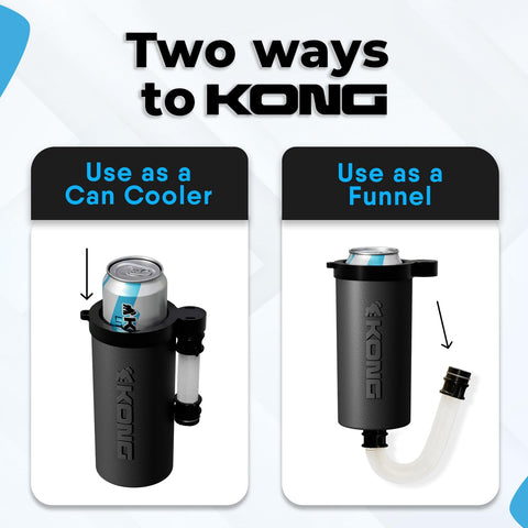 Kong Beer Bong enfriador portátil para botella, perfecto para picnic.