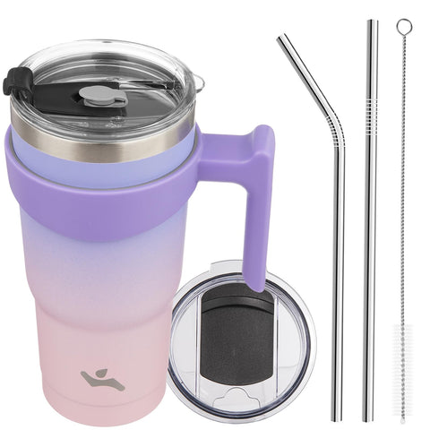 Konokyo 20oz tumbler con manija desmontable para agarre cómodo y versatilidad.