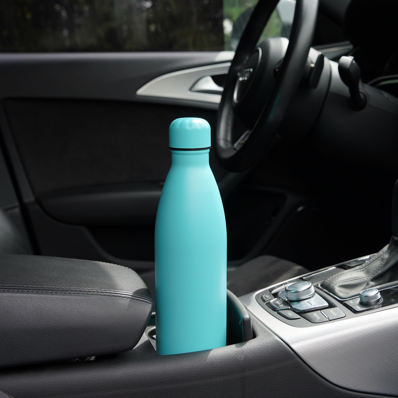 Konokyo botella aislada 17oz gris, lavado fácil, duradera para actividades al aire libre.