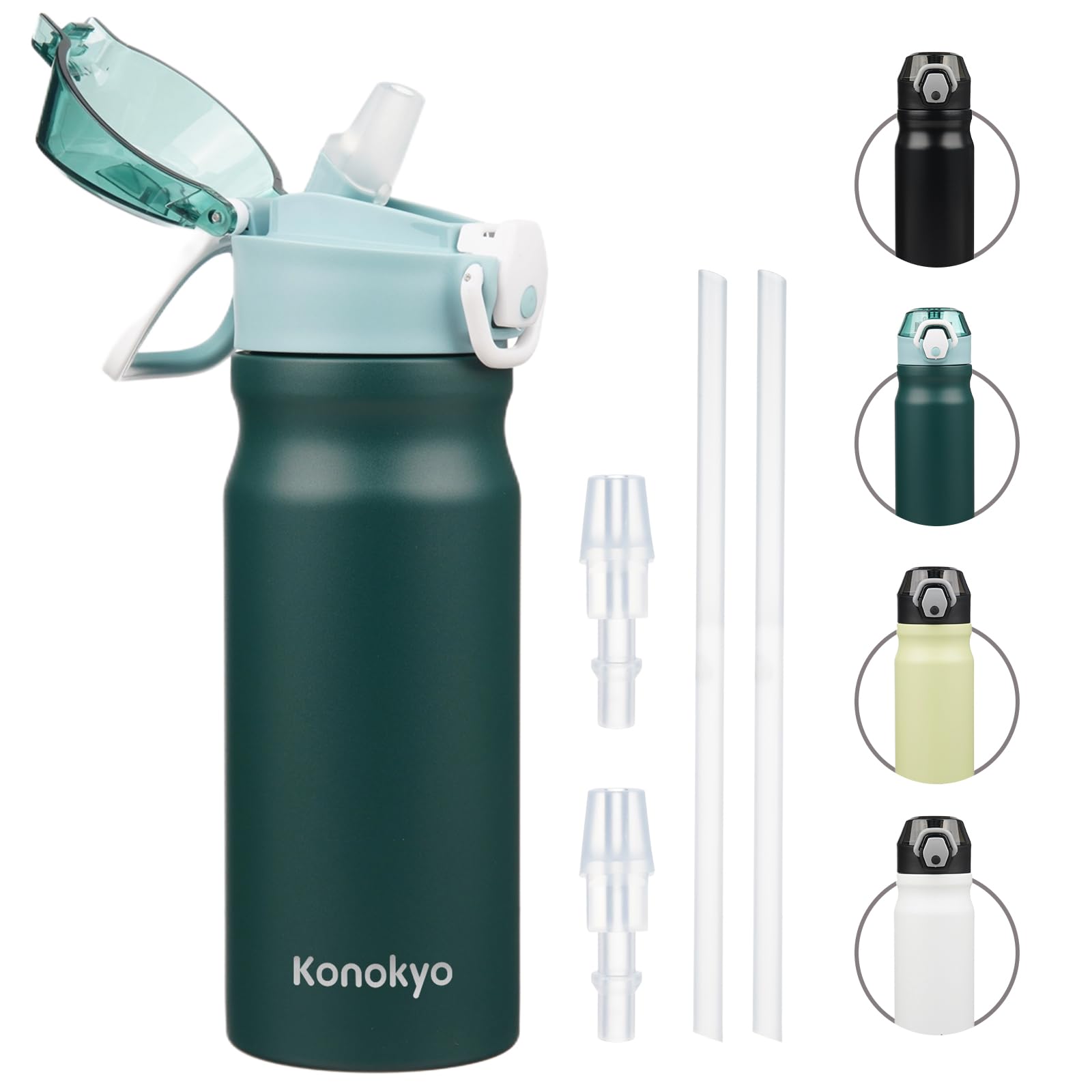 Botella Konokyo aislada 18 oz verde oscuro para bebidas frías