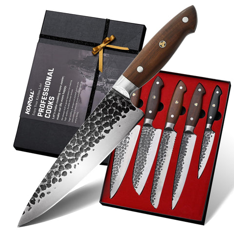 Conjunto de cuchillos KONOLL 5 piezas para uso diario con filo preciso.