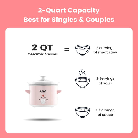 KOOC capacidad para 2-4 personas, ideal para comidas caseras.