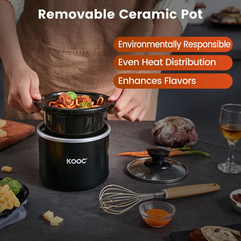 Recipiente cerámico extraíble KOOC para servir y limpiar.