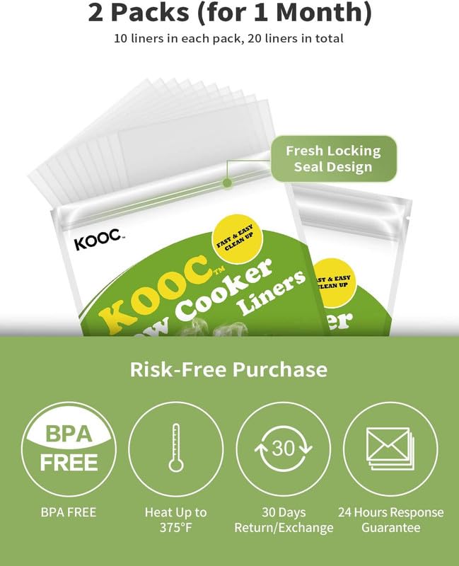 KOOC cierre hermético para olla cocción lenta; mantiene los alimentos contenidos