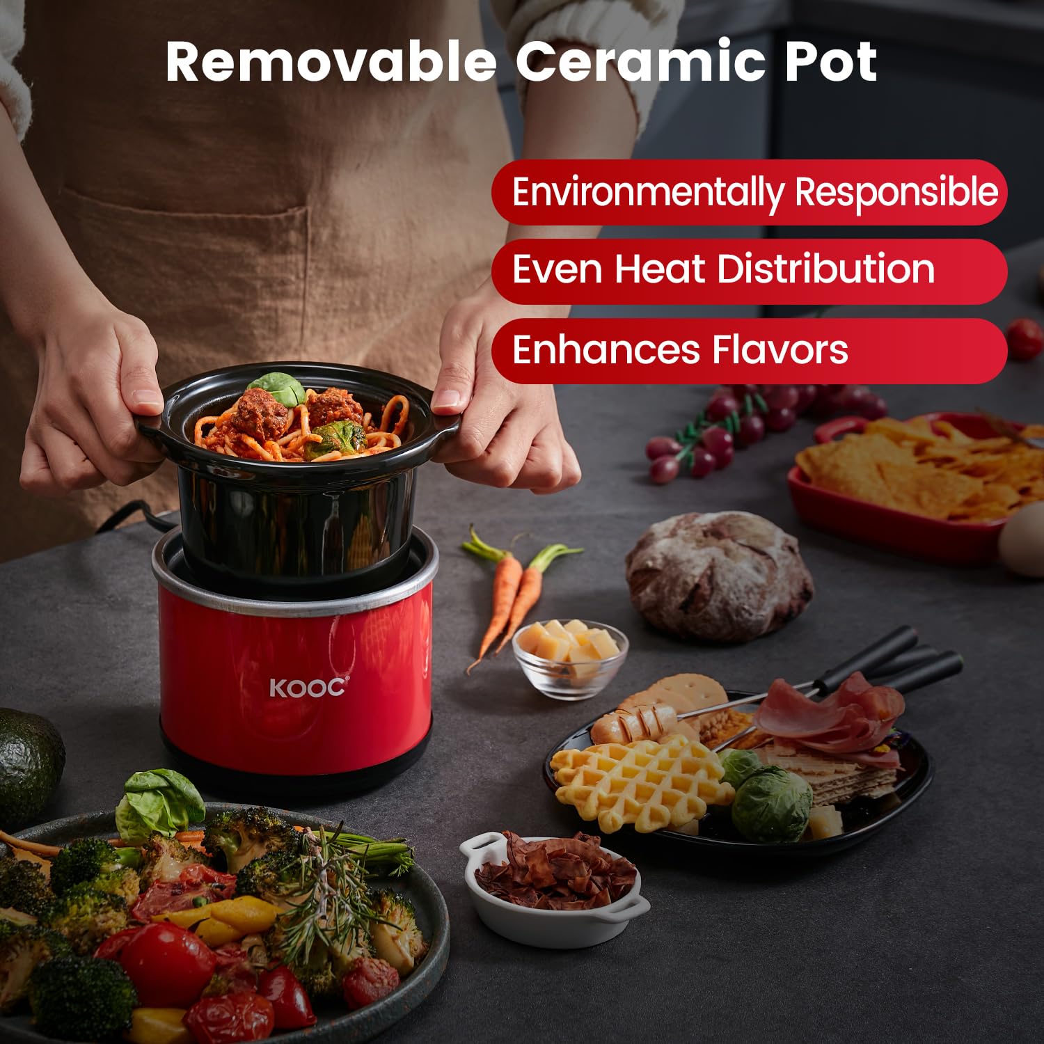 KOOC diseño compacto ideal para cocinas pequeñas.